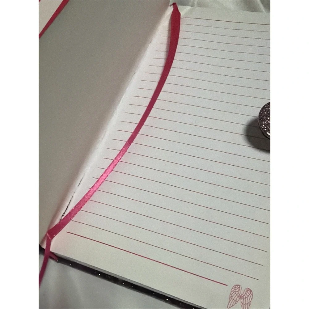 Victoria's Secret Glitter Hardcover Magnetic Closure Notebook w/ Pen